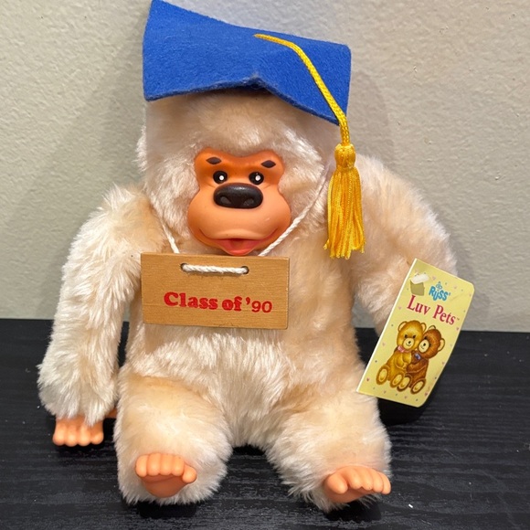 Russ Luv Pets Cream and Blue Graduation gorilla - Picture 1 of 5